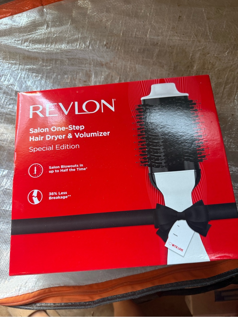 Revlon Gift Box Packaging - Red, White, Black